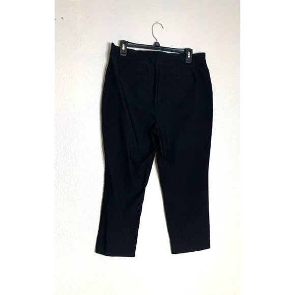 Chicos Womens Size 2 L 12 Pull on Cropped Pants Black - Picture 3 of 4